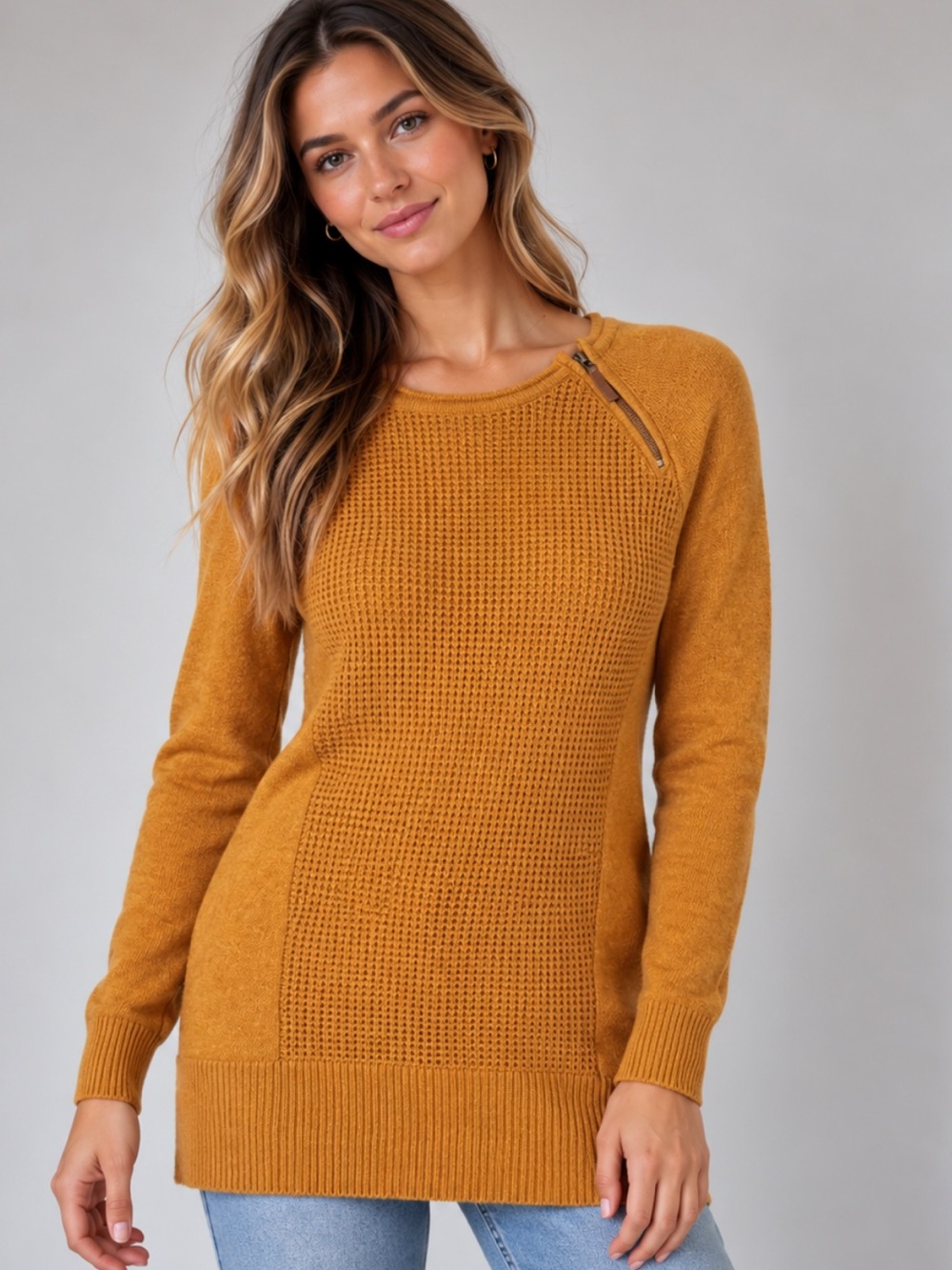 Reitmans Ribbed Knit Top – Size XS | Mustard Cozycore | Fall Capsule |